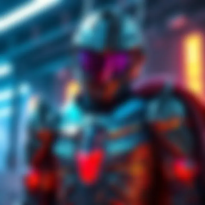 A character wearing streamlined armor with reduced visual clutter, showcasing clearer details and textures for better player immersion.