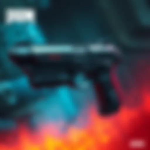 A futuristic design of a DOOM pistol with features like a turret and a secondary stun mode.