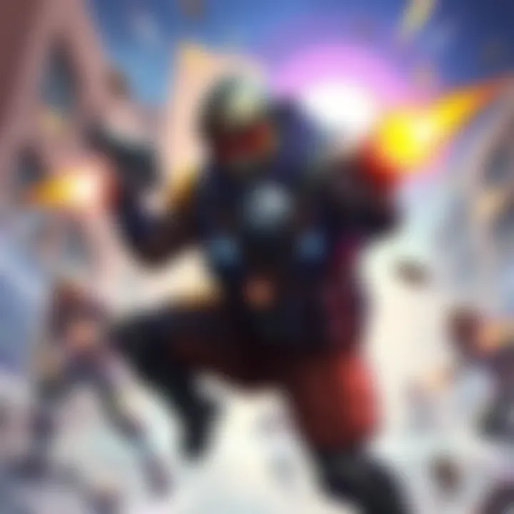 An illustration of a Solar Hunter character using improved super abilities and grenades in a PvE environment.