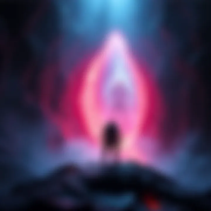A player character prepares to enter the Hepit Void in Capture, surrounded by glowing energy and a dark atmosphere.
