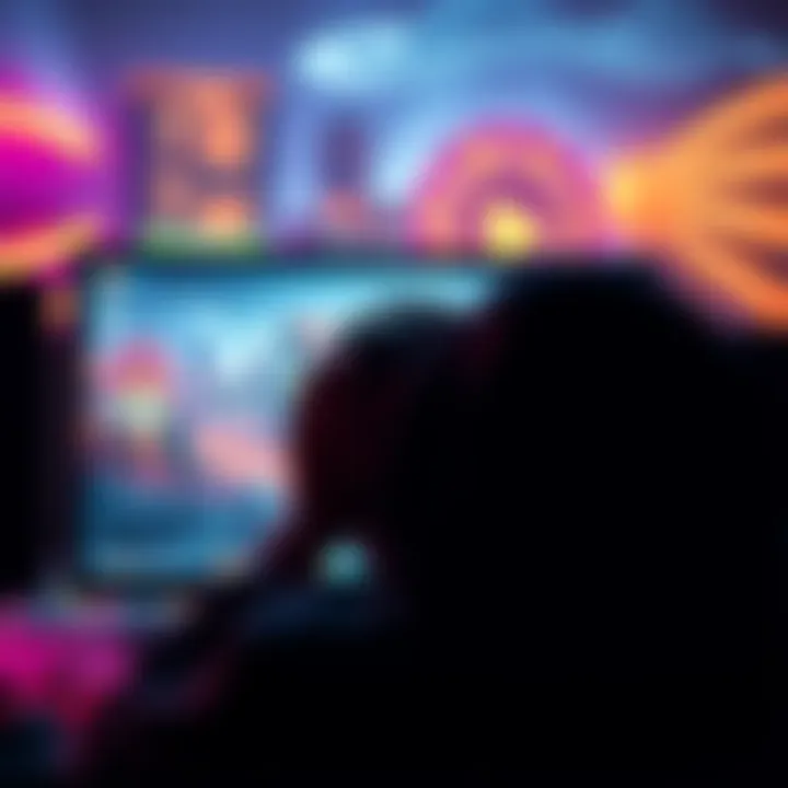 A frustrated person looking at a computer screen displaying an error message about linking an Epic account.