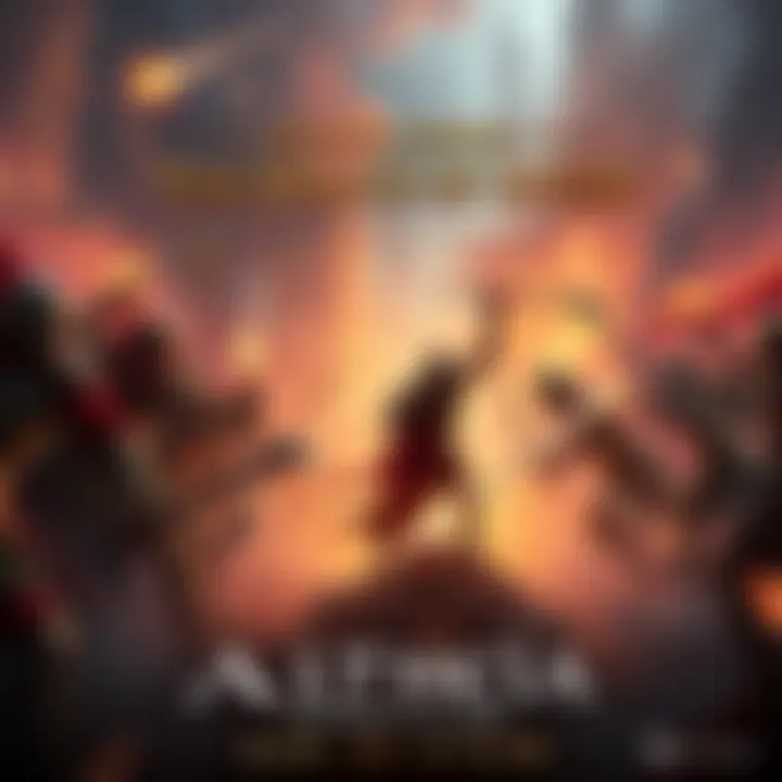 A fierce battle taking place in Altheia: The Wrath of Aferi, showing warriors in action.