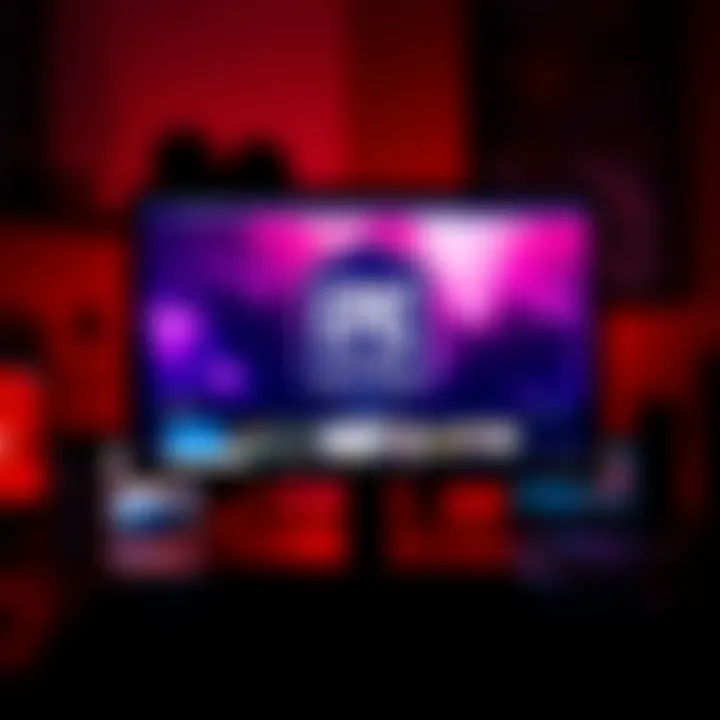 A computer screen displaying the Epic Games logo with a webshop interface for developers to sell directly to customers.