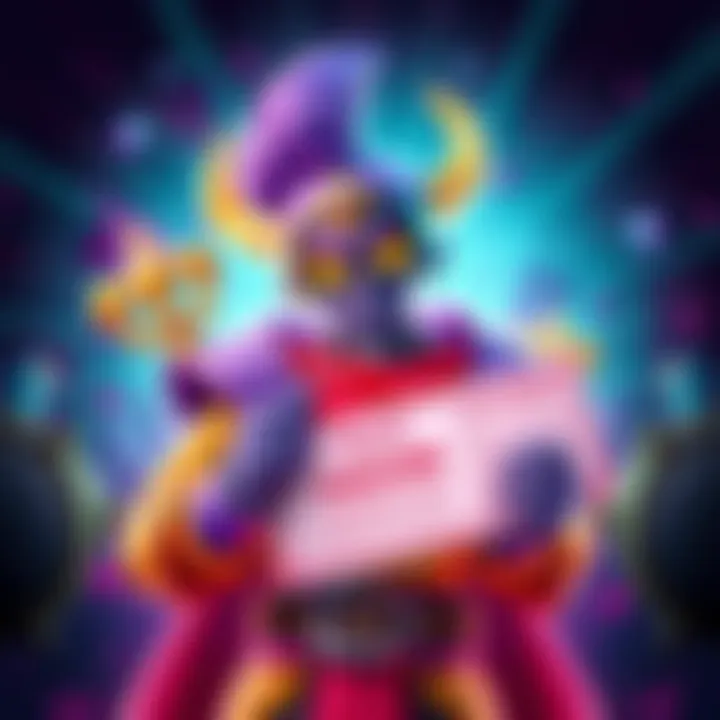 New Epic Rarity Hero A vibrant character representing the first Epic rarity Hero, holding a Hero recruitment voucher, set against a colorful background from the Slap-a-the-keg Quest