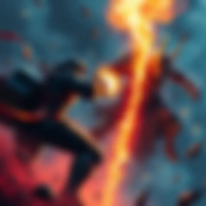 A player fights the demo boss named Baba in a tense gaming moment, focusing on attack patterns and strategies.