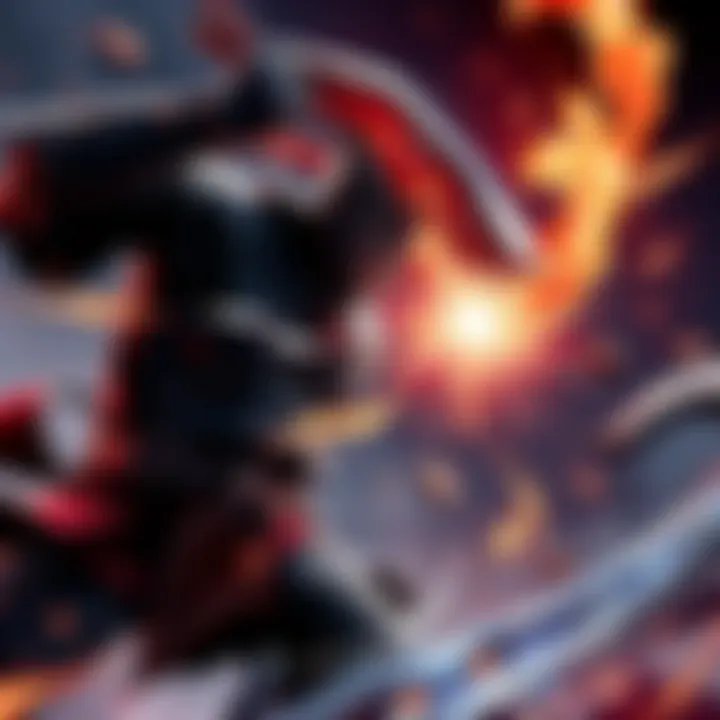 A player engages in an intense fight against NG+8 Radahn, showcasing his powerful attack and impressive stats.