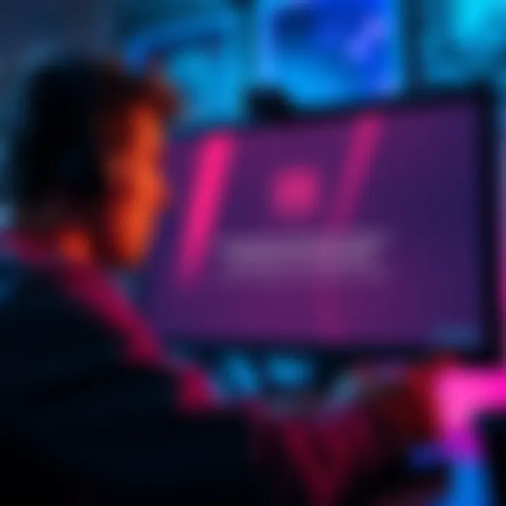 A frustrated gamer looking at a computer screen displaying an error message about switching Epic Games accounts.
