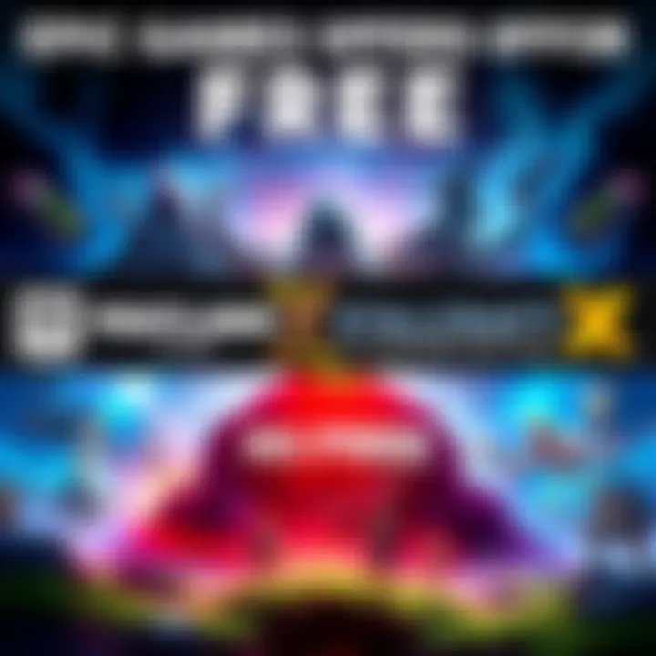 A promotional image showcasing the Return To Ash & STALCRAFT: X Starter Edition available for free from Epic Games, featuring game logos and vibrant graphics.