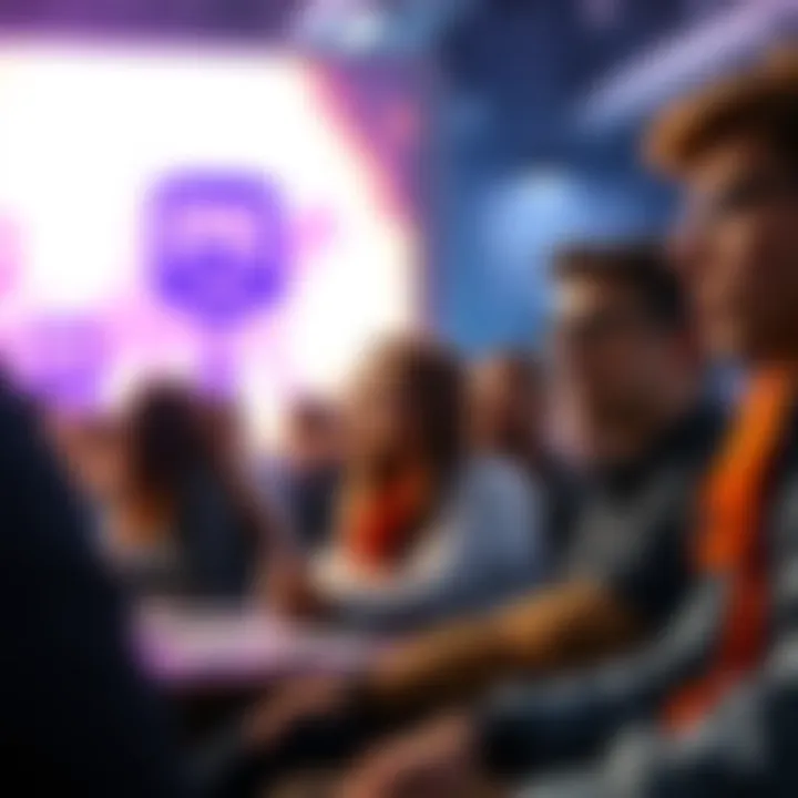 Employees at Epic Games are shown in a meeting regarding the layoffs, looking concerned.