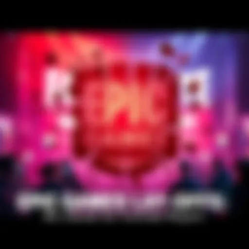 A visual representation of Epic Games logo with shattered pieces symbolizing layoffs and industry changes, gamers discussing on forums in the background