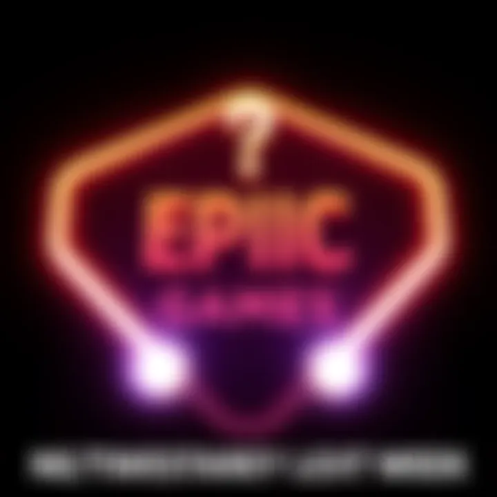 Epic Games logo with question marks hinting at upcoming game announcements next week