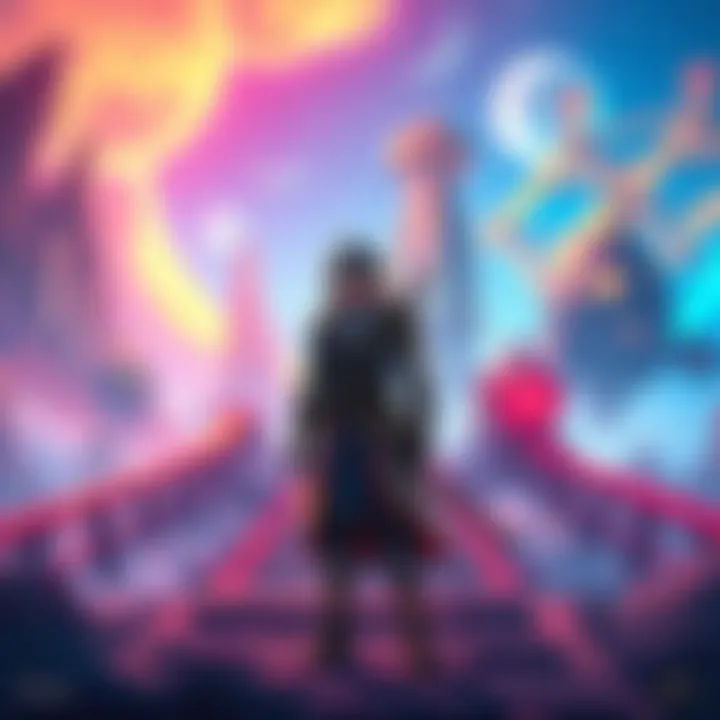 A character from Honkai Star Rail stands ready in a sci-fantasy setting, surrounded by futuristic landscapes and vibrant colors, inviting players into an epic journey.