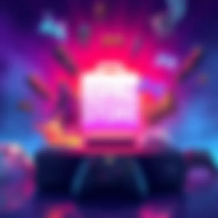 An illustration showing the Epic Store logo alongside a next-gen Xbox console with gaming elements