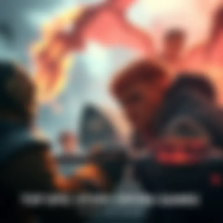 Epic Story-Driven Game Scene A vibrant scene showcasing an intense moment from a captivating story-driven game with a character facing an emotional challenge, surrounded by an engaging environment.