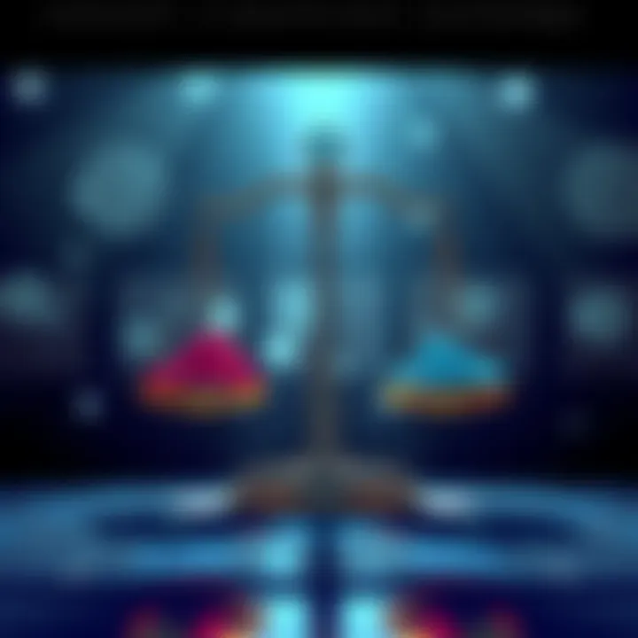 Concept of Equivalent Exchange Illustration showing a balance scale with items representing value on each side, symbolizing the principle of equivalent exchange in life.