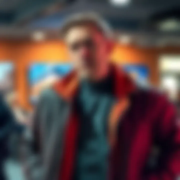 Eric Pope stands in an interview, showcasing his distinctive jacket that hints at deeper meanings, with a thoughtful expression on his face.