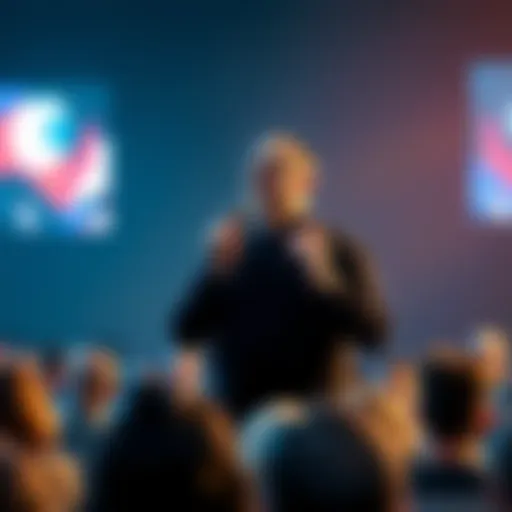 Eric Pope speaking to an audience about the upcoming community stream, emphasizing no new content will be revealed.