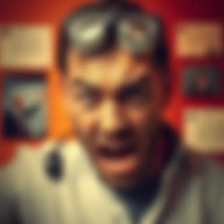 A person showing visible frustration and anger, surrounded by engaging discussions on forums about his outburst.