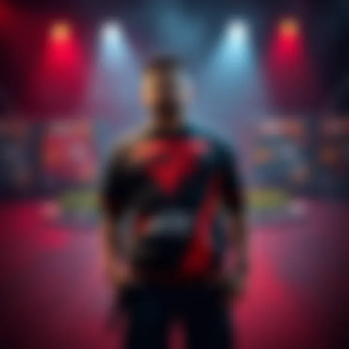 Esfand stands with FaZe Clan logo, celebrating his new role with the team