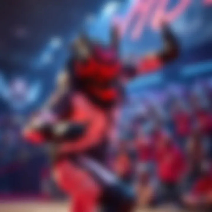 Esports player Viol2t showcasing skillful movement during a match, with fans in the background