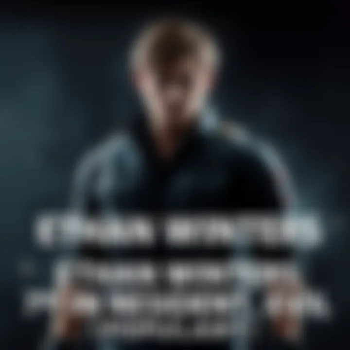 Ethan Winters stands confidently, showcasing his determination and popularity in the Resident Evil series, with a dark and moody background.