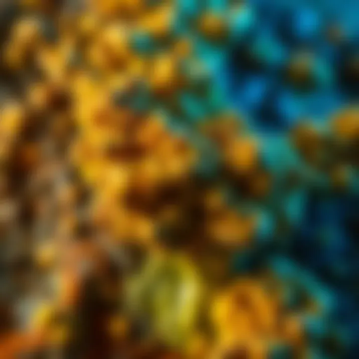 A close-up view of mold growing with visible mutations, showcasing unique textures and colors that highlight Ethan's mutation process.