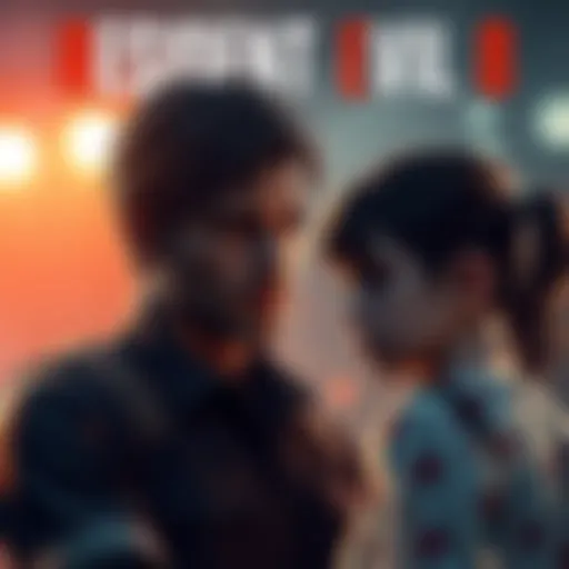 Ethan from Resident Evil 8 saying goodbye to his daughter Rose, with a somber expression and tears in his eyes.