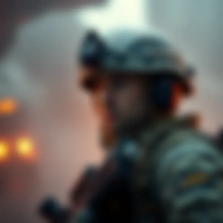 Ethical Conflict Tactics A soldier weighing options between ethical decision-making and tactical pressure during a conflict scenario.