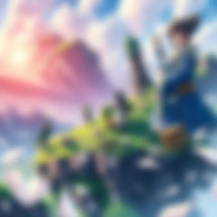 Colorful artwork of Etrian Odyssey III HD featuring characters and landscapes