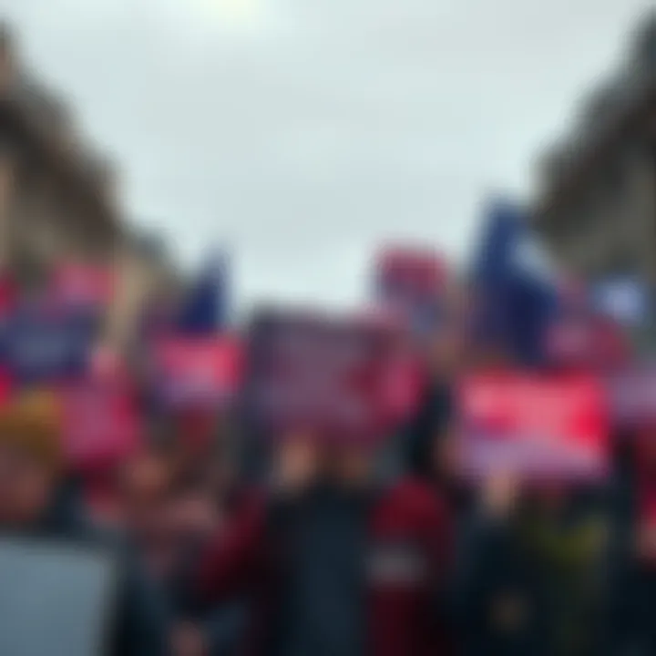 Group of EU citizens protesting against Discord's age verification law with signs demanding privacy rights