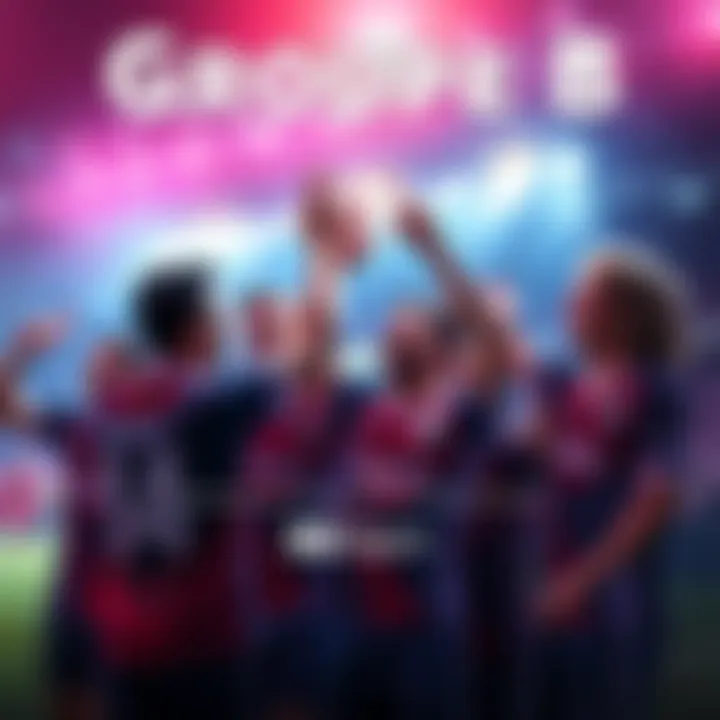 Players celebrating a surprising win in Group B at the EU Open 4