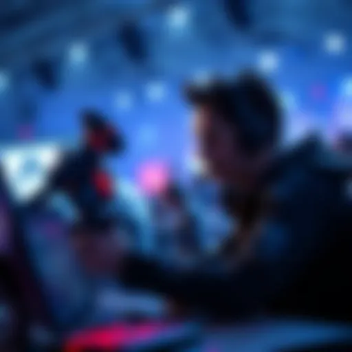 European Gamer in Live Showdown A European gamer competes against Destiny in a live gaming event, showing impressive skills and tactics.