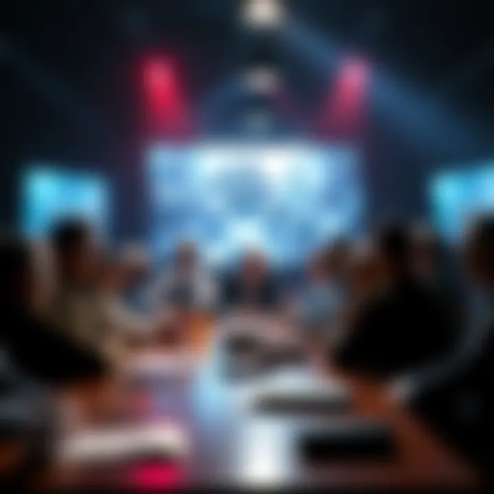 Group of game publishers in a meeting discussing the Stop Killing Games movement, expressing concern over developer creativity.