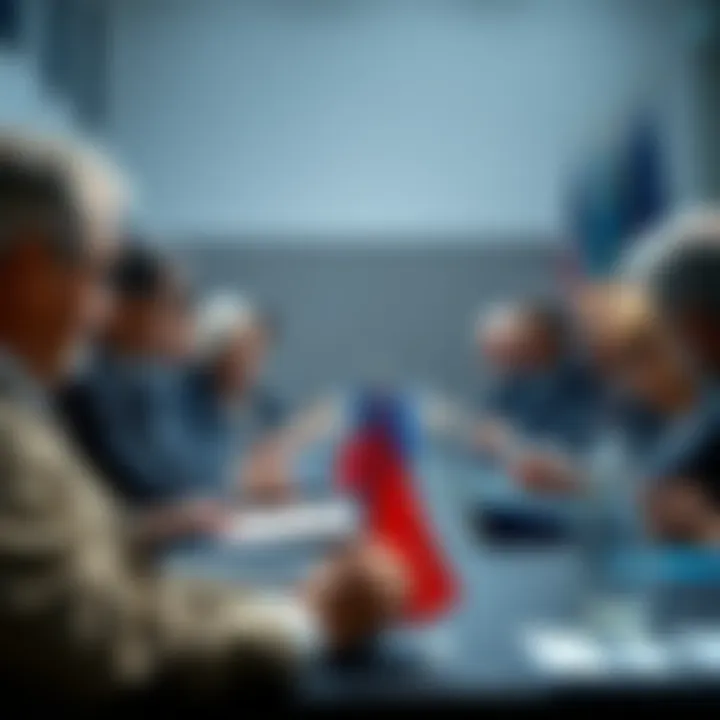 A group of European leaders discussing strategies and solutions at a table, looking serious and focused amid rising tensions.