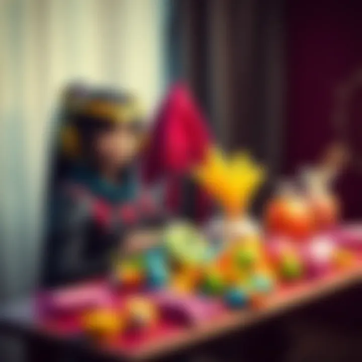 A character named Eva standing beside a table filled with colorful Exotic class items and candy, showcasing the quick method to acquire them without the Dual Destiny quest.