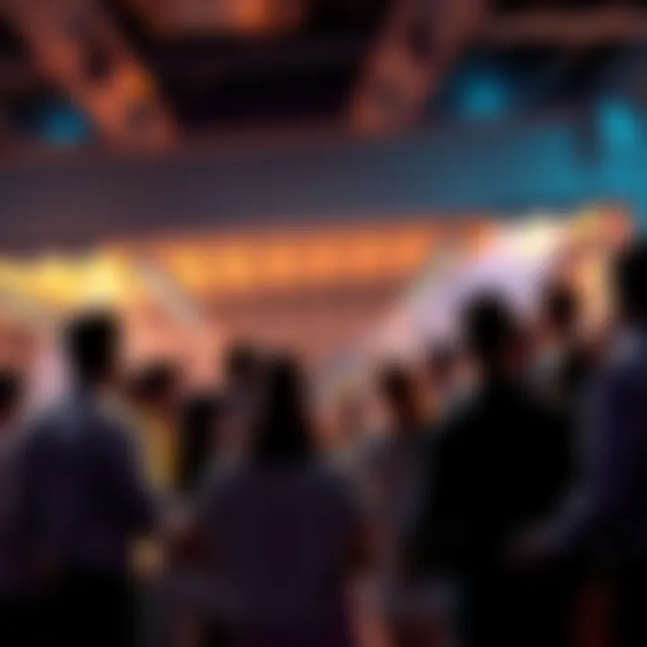 A group of people discussing details about the Secret Cache Confirmed Event at a lively gathering