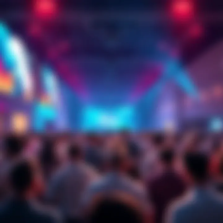 A crowd gathered at the second major event of 2025, discussing trends and sharing insights.