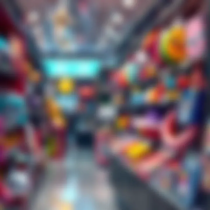 Event Shop Variants A display of various items for sale in the event shop, highlighting colorful and unique variants available for purchase.