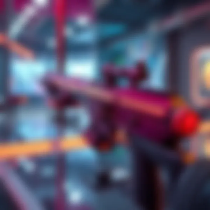 Everlasting Gaze Rifle Display A close-up of the Everlasting Gaze rifle showcased in a gaming environment, highlighting its unique design and features.