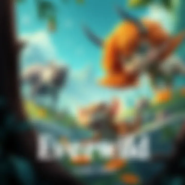 Colorful artwork representing characters and nature from the game Everwild