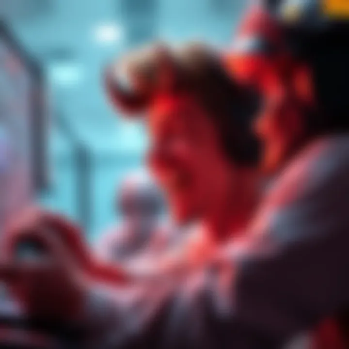 A gamer laughing while making evil choices on-screen, depicting chaotic and malicious actions in a video game