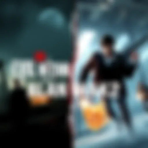 Side-by-side comparison of Evil Within and Alan Wake 2 game scenes featuring horror elements and gameplay action