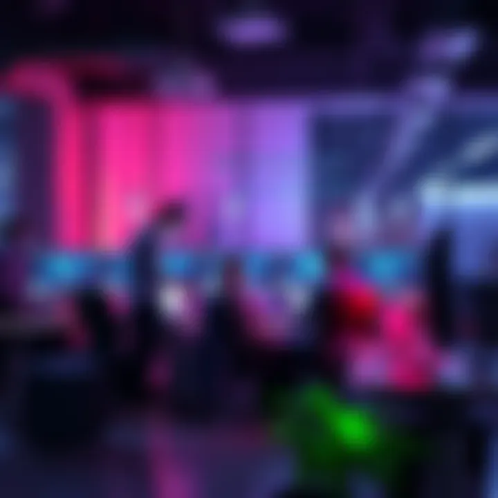 Evo Production team working on stream frame issues with computers and monitors in a modern office setting