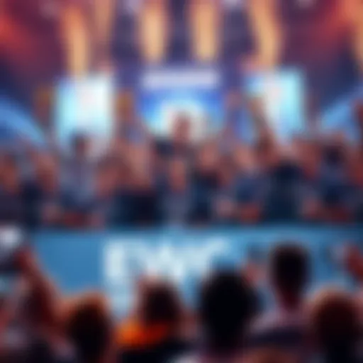 Champions celebrating at Esports World Cup 2026 with trophies and cheers