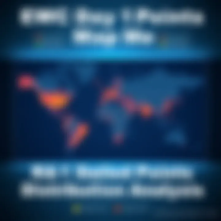A graphical analysis showing points distribution by map during EWC Day 1 and 2, highlighting performance trends.
