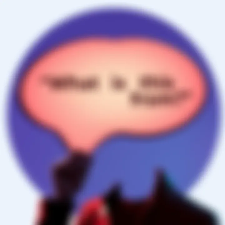 Examining the Phrase A person thinking while looking at a speech bubble with the phrase 'What is this from?'