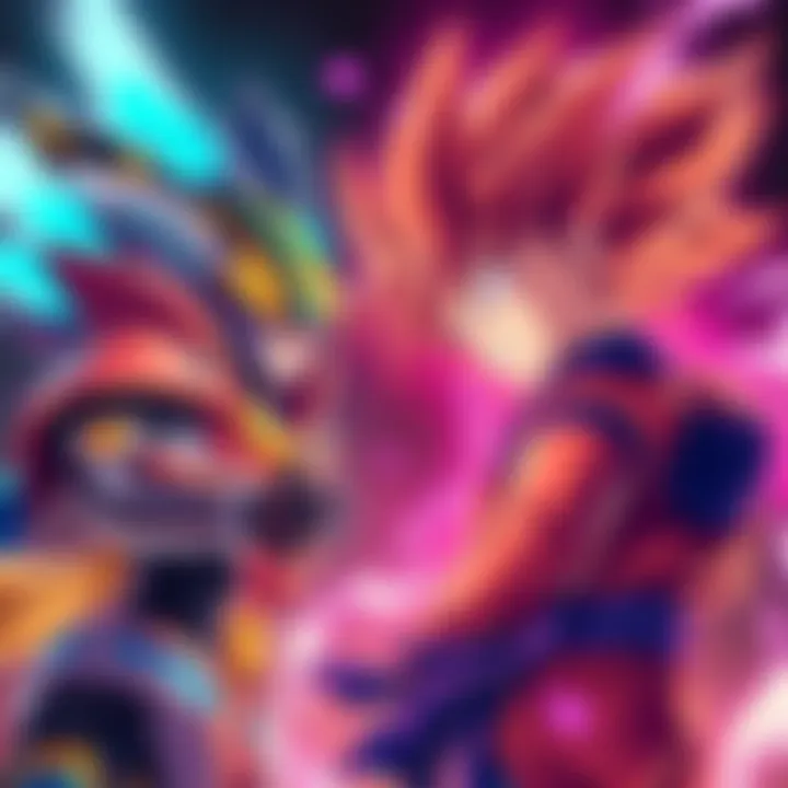 A dynamic illustration of Excal Prime from Warframe preparing for battle against Goku from Dragon Ball, showcasing their unique abilities and styles.