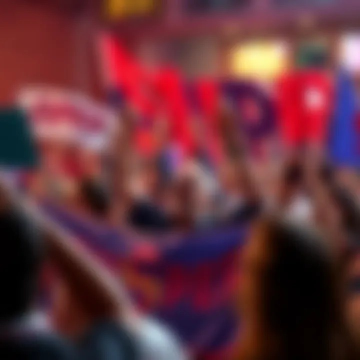 A lively crowd of people cheering and holding banners in support of Super, showcasing their enthusiasm for the upcoming midoffs.