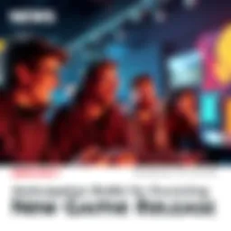 Group of players eagerly talking about an upcoming game release with excitement