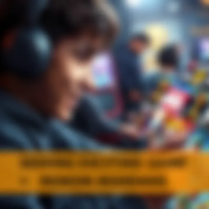 A gamer looking at a selection of video game covers with a joyful expression, searching for thrilling game titles.